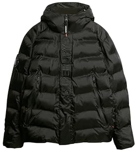 Superdry Herren City Steppjacke mit Kapuze und Grafik
