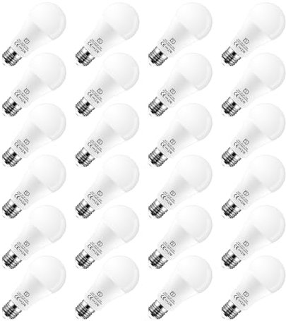 Yiahin E27 LED Lampe, A65 Leuchtmittel,9W ersetzt 90W Glühbirne,900 Lumen,Kaltweiß (6500 Kelvin), Nicht Dimmbar,200° Abstrahlwinkel Energiesparlampe,24er Pack