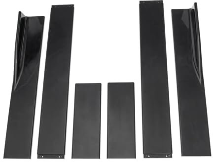 78,7 Seitenschweller, universell kompatibel for SEAT LEON FR 5F MK1 MK2 MK3 MK4 Ibiza 6J, Verlängerungssatz, Splitterschürze, Lippe, Winglet, Autozubehör(Black)