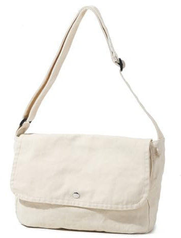 Ldabrye Handtaschen für Damen, Schultertasche, Hobo-Tasche, Tragetasche, Schultertasche für Mädchen, Umhängetasche, Umhängetasche aus Segeltuch, beige