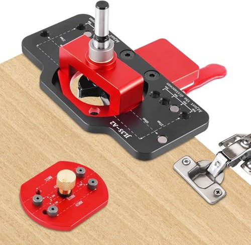 Topfband Bohrschablone, 35 mm Topfscharnier Schablone Scharnierbohrer Verdecktes Schrankscharnier für die Holzbearbeitung von Türen und Schränken