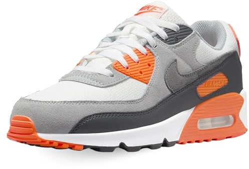 Nike Air Max 90, Men's Running Shoes, Orange White Grey, 10.5 UK