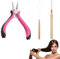 hioseyre 3PCS Professional Hair Extensions Tool Kit with 3 Holes Pliers, Loop Needle Threader and Pulling Hook Needle for Nano Beads and Microlink Beads