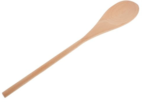 BEBEMOKO 24pcs Wooden Mixing Spoon Kitchen Cooking Utensils Unfinished Long Spatula for Soup Dessert