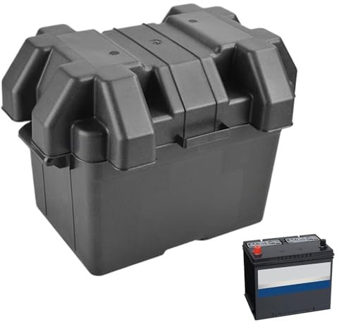 Automotive Battery Box, Large Battery Box, Marine Battery Storage Box, Heavy-Duty Battery Box, Safe Battery Storage Box, Battery Tray for RV and Car Batteries