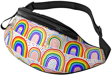 Sport Gürteltasche Wunderschöner Regenbogen-Druck, Hüfttasche Mode Umhängetaschen Verstellbarer Schultertaschen Für Reisen Aktivitäten Joggen