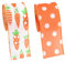 2 Rollen 6,3 cm x 4,5 m breites Oster-Stoffband Karotten-Punktband mit Draht, Bauernhof-Frühlings-Themen-Partybänder, Ostern, dekoratives Stoffband für Kranz, Geschenkverpackungen
