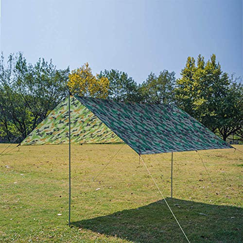 Camping Tarp Tente Légère Légère 210T Tissu imprimé 39.4X 57.1 Pouces, Abri de Moustiquaire à Vent, Facile à Transporter, adapté aux Voyages en Plein Air, à la Randonnée
