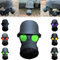 Abdeckkappe FüR AnhäNgerkupplung, Fun Gasmaske Helm Kappe AnhäNgerkupplung Lustig, FüR 50 Mm AnhäNgerkupplung Abdeckung Staubdicht &Wasserdicht,MüTze Mit Helm Und Maske Mit Wunschaugenfarbe (grün)