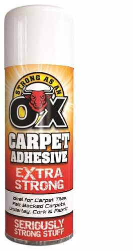 500ML Heavy Duty Spray Adhesive Glue for Carpet, Tile, Foam, Fabric, Vinyl – Extra-Strong Bond, Ideal for Flooring, Tiles, Underlays, and More – Fast Drying, Multi-Purpose Formula