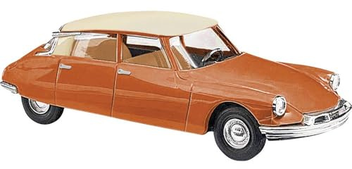 Busch 48019 H0 PKW Modell Citroën DS19 zweifarbig, Orange/Creme