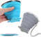 JACKANNA Gobelet de voyage pliable en silicone - Pour le camping et la randonnée - Compressible - Tasse à café pliable pour les activités de plein air (bleu ciel et gris)