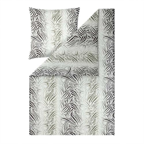 ESTELLA Bettwäsche Zadie | Khaki | 135x200 cm + 80x80 cm | seidig-glänzende Oberfläche | pflegeleicht & trocknerfest | atmungsaktiv & anschmiegsam | 100% Baumwolle