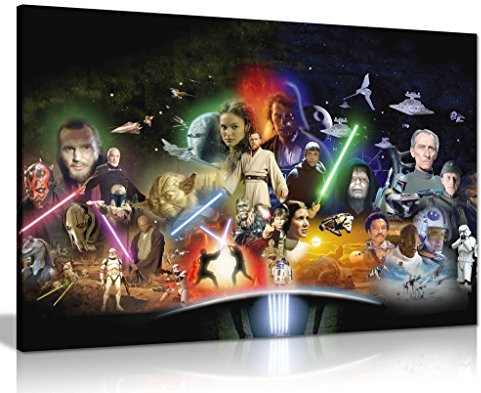 Panther Print Leinwandbild, Motiv: Star Wars Collage, 61 x 40,6 cm