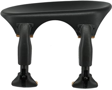 Wittner Chinrest, centre-mounted chinrest Violin 1/2-1/4, high-tech plastic, anatomically shaped, allergy-tested, without screwdriver, black, Made in Germany, 253231