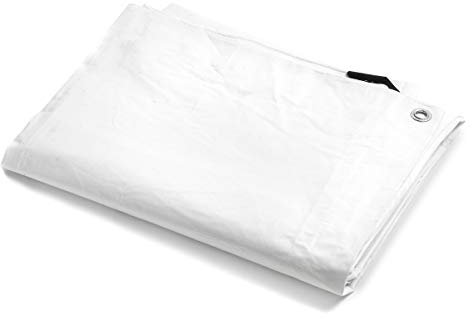 STI Telo PVC Ultra 260gr occhiellato Copertura Impermeabile Esterni Bianco 4X5mt