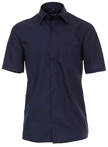 CASAMODA Businesshemd Kurzarm Uni Comfort Fit Dunkelblau 54