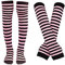 Bienvenu Damensocken, gestreift, kniehoch, Armwärmer, fingerlose Handschuhe, Pink, Einheitsgröße
