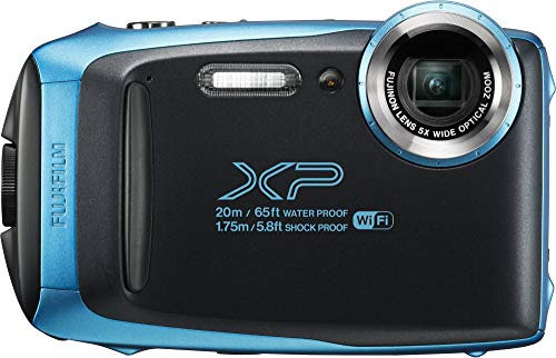 Fujifilm FinePix XP130 Digital Camera 16.4MP with 5X Optical Zoom, 1080P Full HD Video, Motion Panorama 360, Wi-Fi, Waterproof/Shockproof Sky Blue (Renewed)