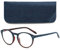 VEVESMUNDO Anti Blaulicht Lesebrillen Computer Damen Herren Federscharnier Klar Groß Runde Retro Vintage Vollrandbrille Lesehilfe Sehhilfe Blaulichtfilter Brille (Blau, 2.5)
