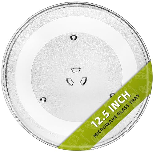 AMI PARTS WB39X10003 12.5 Microwave Glass Plate/Microwave Glass Turntable Tray Replacement，Compatible with G.E&Samsung-Replaces WB39X10002 WB48X10005