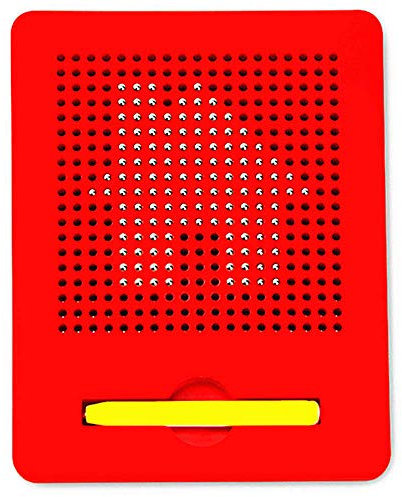 Amasawa Planche Dessin Magnétique, Educatif Magnétique Boules Planche, Rouge, ABS 100%, Minimaliste, Pour Enfant Jouet Educatif Tablette de Créativité