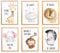 WIETRE 6er Set Bilder Tiere Kinderzimmer Babyzimmer Deko | Bild Junge Mädchen Poster DIN A4 | Waldtiere Safari Afrika Tiere Tierposter Dekoration (ohne Rahmen)
