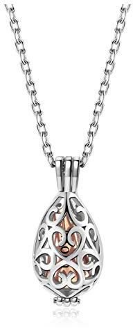 Zysta Creamation Locket Necklaces Urns Ash Personalised Engraving Hollow Waterdrop Pendant Necklaces Keepsake Jewellery Teardrop Urn Necklace for Ashes Customised Memorial Stainless Steel