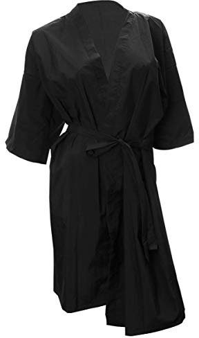 Beauty Clothing Peignoir De Coiffure Noir - Robe De Salon Spa Confortable Kimono Pratique Pour Coiffure Et Massage IdéAl Pour Les Salons
