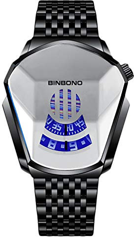 rorios Mode Herrenuhr Analog Quarz Armbanduhr Kreative Männer Uhren mit Edelstahl Armband Wasserdicht Cooles Armbanduhren für Herren