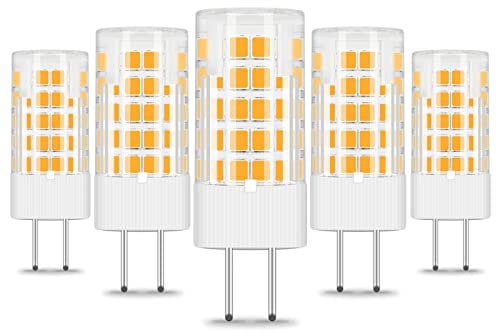 JINLONTA GY6.35 LED Lampe 12V Warmweiß 3000K G6.35 Bi-Pin Leuchtmittel 4W ersetzt 40W Halogenbirne Nicht Dimmbar für Schreibtischlampe, Accent, Display(5 Stück)