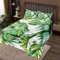 Palmen Drucken Tagesdecke 220x240cm Mädchen Tropisch Palm Blatt Bettüberwurf für Jugendliche Grüne Blätter Muster Dekor Steppdecke Botanisches Design Wohndeckee 3St