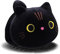 Ubaywey Peluche Gatto Nero Cuscino Gatto Kawaii Ripieno di Gatto Nero Peluche Animali Carino Occhi Rotondi Bambola di Peluche Gattino Giocattolo per Bambini Compleanno San Valentino Natale (25 CM)