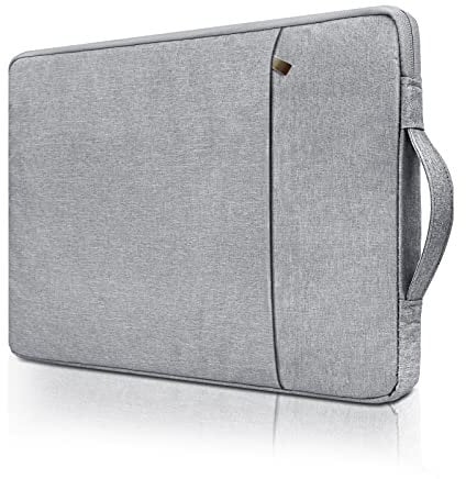 RAINYEAR Laptop Sleeve Case Compatible with 11 Inch MacBook Air 11.6 Chromebook Notebook Tablet Surface,Handbag with Handle Strap Front Pocket Briefcase Polyester Waterproof Computer Bag,Grey