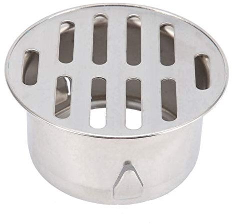 Jenngaoo Desagüe de Piso, Acero Inoxidable Balcón Fregadero Redondo Antibloqueo Desagüe de Piso Extraíble para Jardín Exterior Tubo de Drenaje Techo Balcón Uso(75 Flat Mouth)