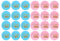 Geschlecht Offenbaren Aufkleber,Gender Reveal Babyaufkleber 48PCS Babyparty Etiketten mit Goldenen Glitzer Buchstaben Team Boy und Team Girl Aufkleber für Babyparty Dekorationen Party Lieferungen