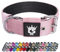 TSPRO Collier Tactique pour Chien avec Boucle en Métal, Collier Réglable pour Chien, Largeur 3,8 cm, Résistant et Confortable pour Les Chiens de Taille Moyenne à Grande (Rose L)