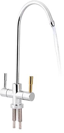 Rubinetto del filtro'acqua, rubinetto depuratore d'acquaa cucina a doppio foro Filtro per acqua potabile calda e fredda Osmosi inversa Rubinetto RO Rubinetto del lavello Distributore d'acqua
