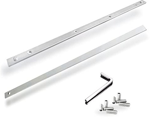 Guide Rail Connector Set P-45777 for Makita Track Saw Long Cuts, Also Compatible with Festool, Fit for DeWalt, Fit in Integrated Guide Rail T-Slots for Secure Cutting, 2 PCS, Sliver