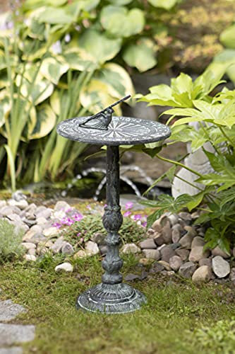 Metal Sundial Decorative Vintage Sculpture Garden Ornate Ornament