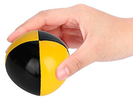 Udavivi Jonglierball Für Anfänger, 3 STÜCKE Gelb Schwarz PU Thud Jonglierbälle Clown Spielen Jonglierball Set Für Anfänger - Jonglierkeulen