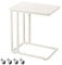 VASAGLE End Table, Side Table, Coffee Table, with Steel Frame and Castors, Easy Assembly, Modern, for Living room, Bedroom, Balcony, Cream White LNT050W77
