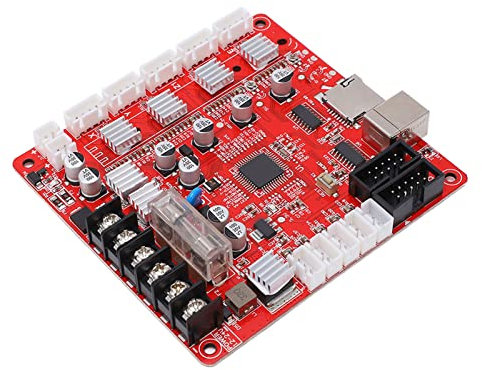 Hilitand PWM Output Mainboard Module, 12-24V 3D Printer Motherboard for Anet A8 Plus, USB Interface, Red