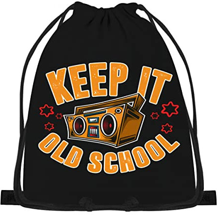 874 Turnbeutel, Behalten Sie Das Old-School-Hip-Hop-Boombox-Design Stoff Beutel Mit Kordelzug Zuziehbeutel Verstellbar Rucksack Für Freizeit Schwimmen 36X42Cm