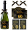 BOFUNX Etichette per Vino 60 Anni Etichette per Bottiglie Compleanno Etichette Adesive per Bottiglia di Vino Buon Compleanno con Biglietto d'Auguri di Compleanno e Fiocco