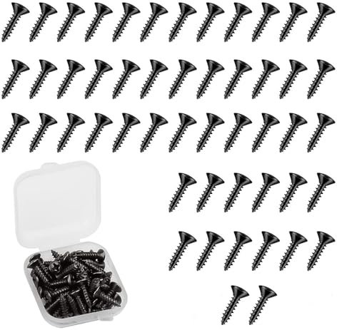 50 Stück Gitarren Bass Schlagbrett Schrauben Schlagbrett Schrauben Bass Schlagbrett Schraubensatz (Schwarz)