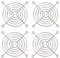 Treer 4-Pack Cooling fan grills, Made of stainless steel 304,Protective Grills for case fan CPU fan frequency converter inverter Router frequency changer (90mm)