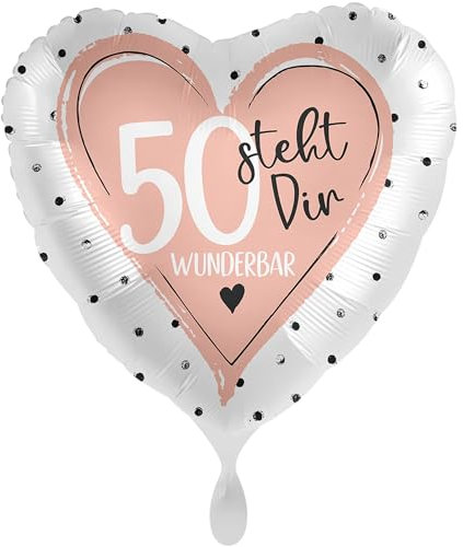 balloha Folienballon 50 steht Dir Wunderbar Luftballon 33 cm - Happy birthday Ballon, Luftballons Geburtstag, Geschenk Mädchen Frauen, Birthday Decorations - Helium Luftballons