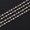 Perlenkette, 1–10 m, Kunstperlen, 3–4 mm, Kupferkette, Halskette, Armband, Schmuck, Ketten, S759, 1 m