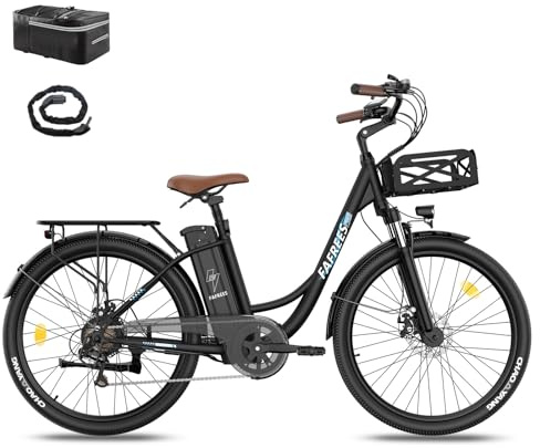 Fafrees E Bike 26 Zoll Elektrofahrrad, Ebike Herren 36V 25Ah Akku, City E-Bike Damen 250W 25km/h, Reichweite 95-200km, e Fahrrad Pedelec 7S, Belastung 120Kg, F26 Lasting